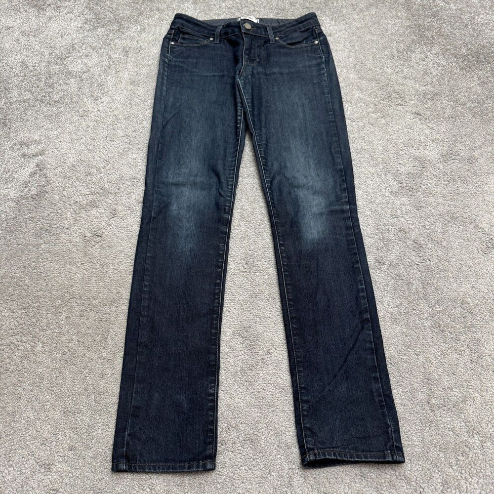 Paige Skyline Skinny Denim Jeans Womens 27 Twilight Blue Dark Wash Mid Rise